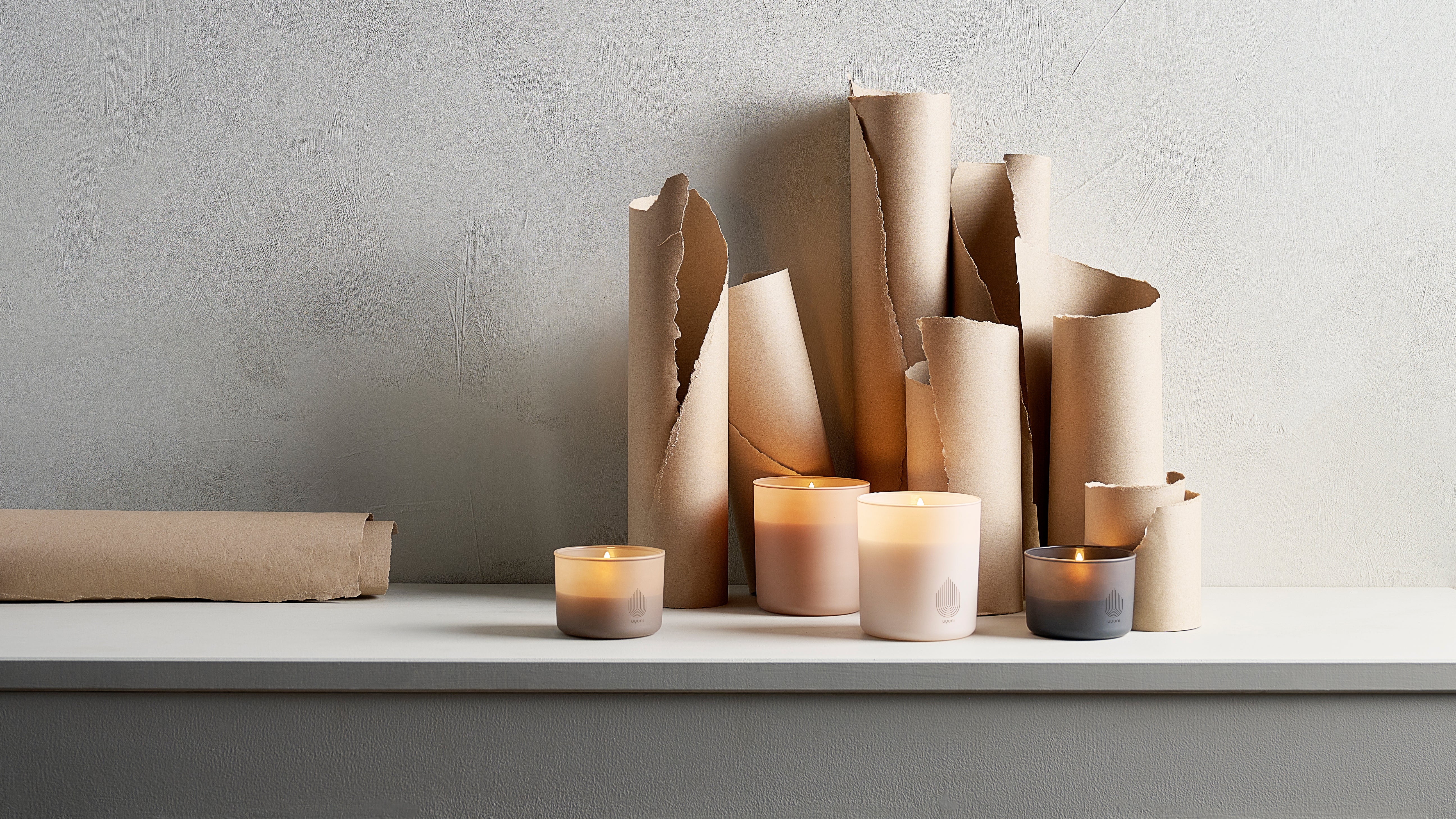 LED lys i glas, Sandstone - H6 cm.